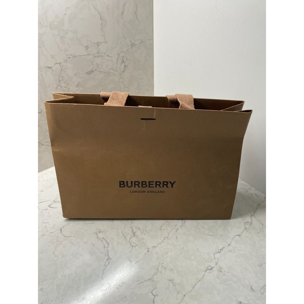 Burberry Brown Paper Shopping Bag with Grosgrain Handle L 11.7"x‎ D 3.5"x H 8"